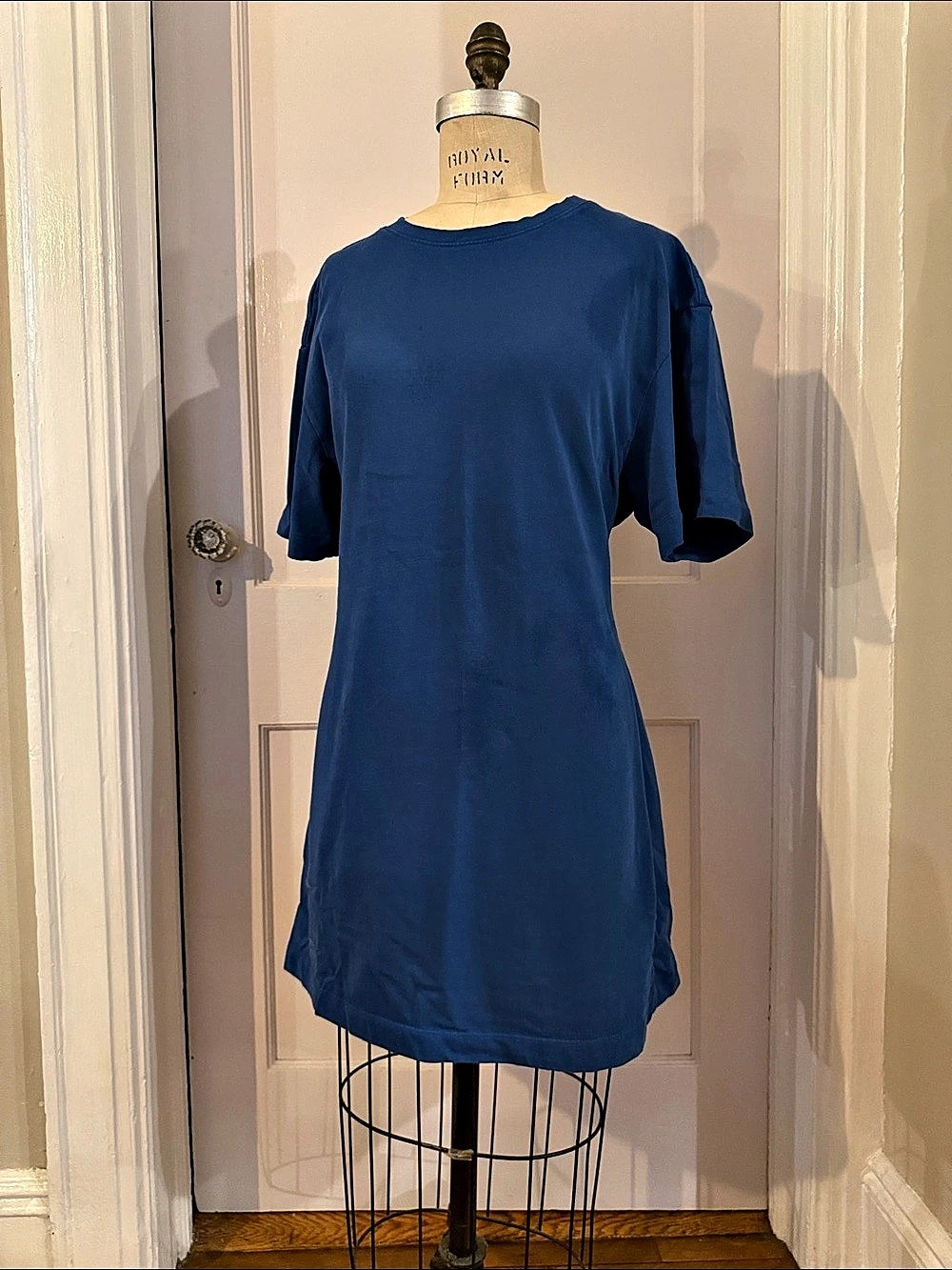 H&M Large Blue T-Short Fitted Mini Dress